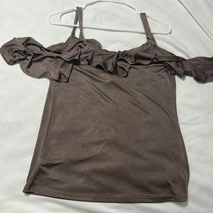 Express off the shoulder/spaghetti blouse